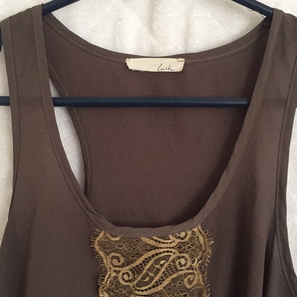 Lush Racerback Tank with Lace - Picture 3 of 3